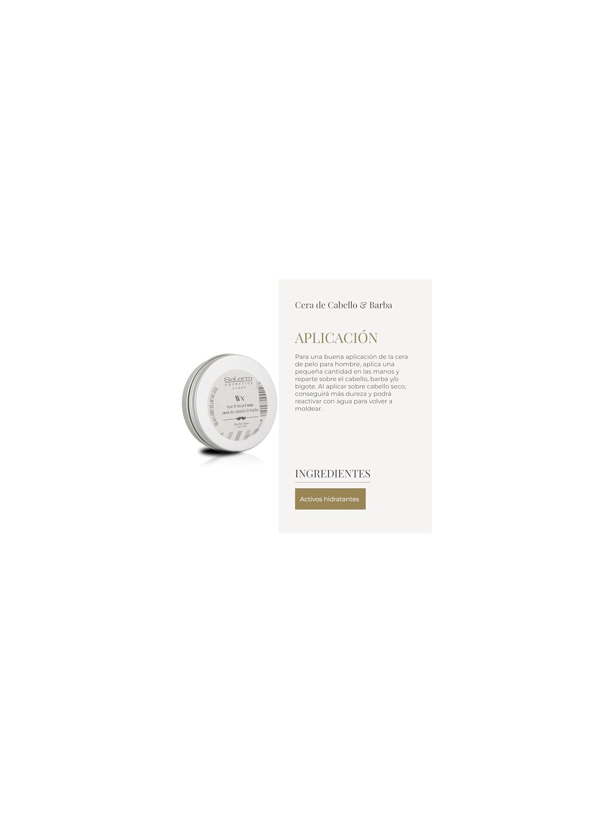 Salerm HOMME cera per capelli e barba 100ml uomo