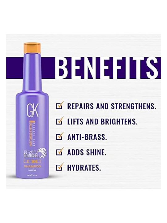 GK Hair Silver Bombshell Shampoo Shampoo per capelli biondi