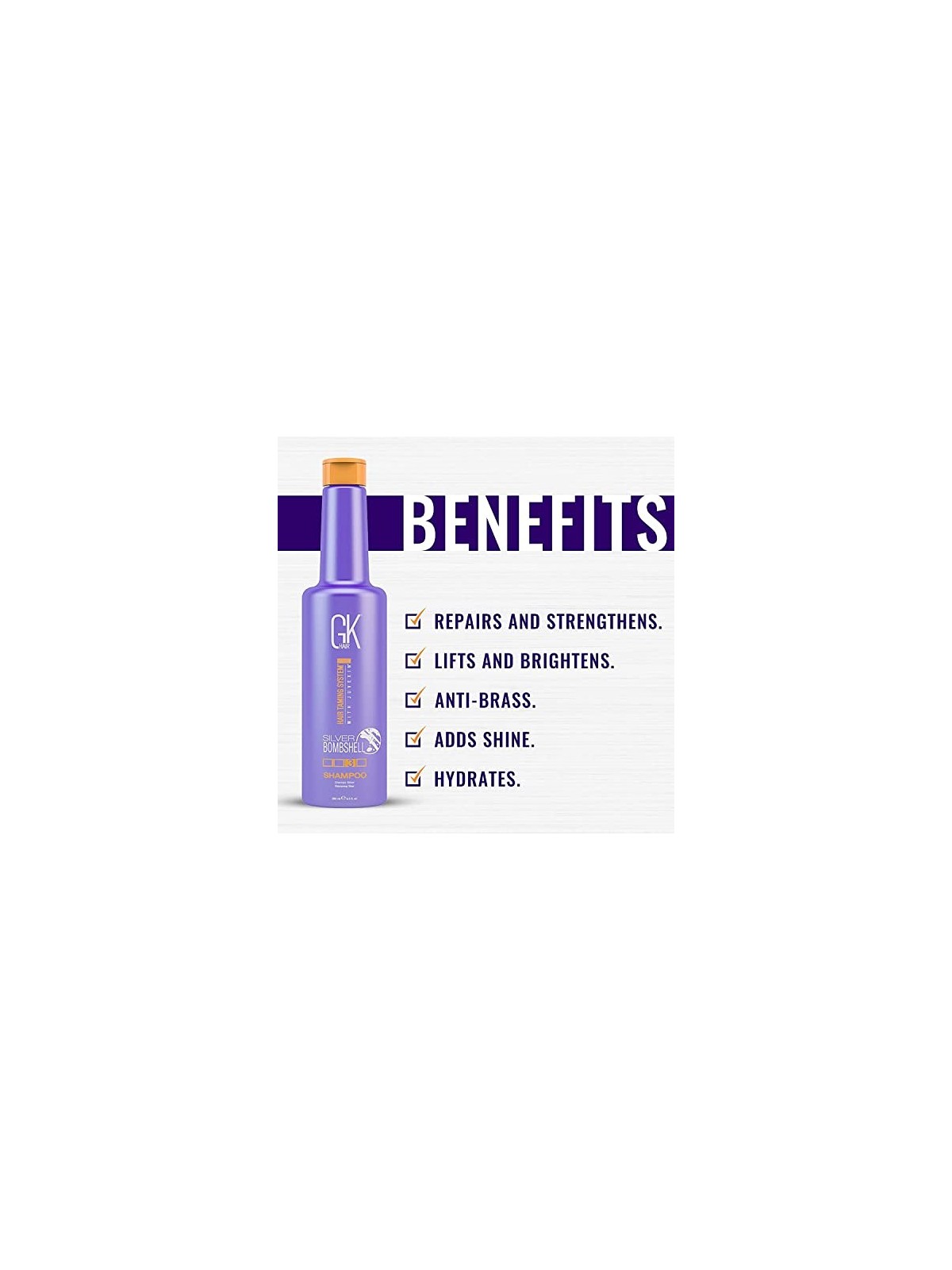 GK Hair Silver Bombshell Shampoo Shampoo per capelli biondi