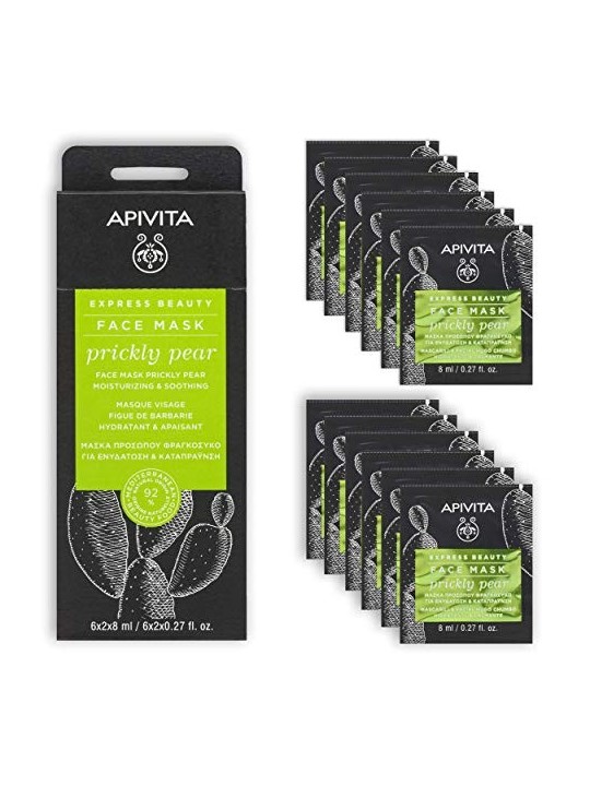 Apivita Express Beauty Face Mask Set 16ml 2x8ml - Prickly Pear