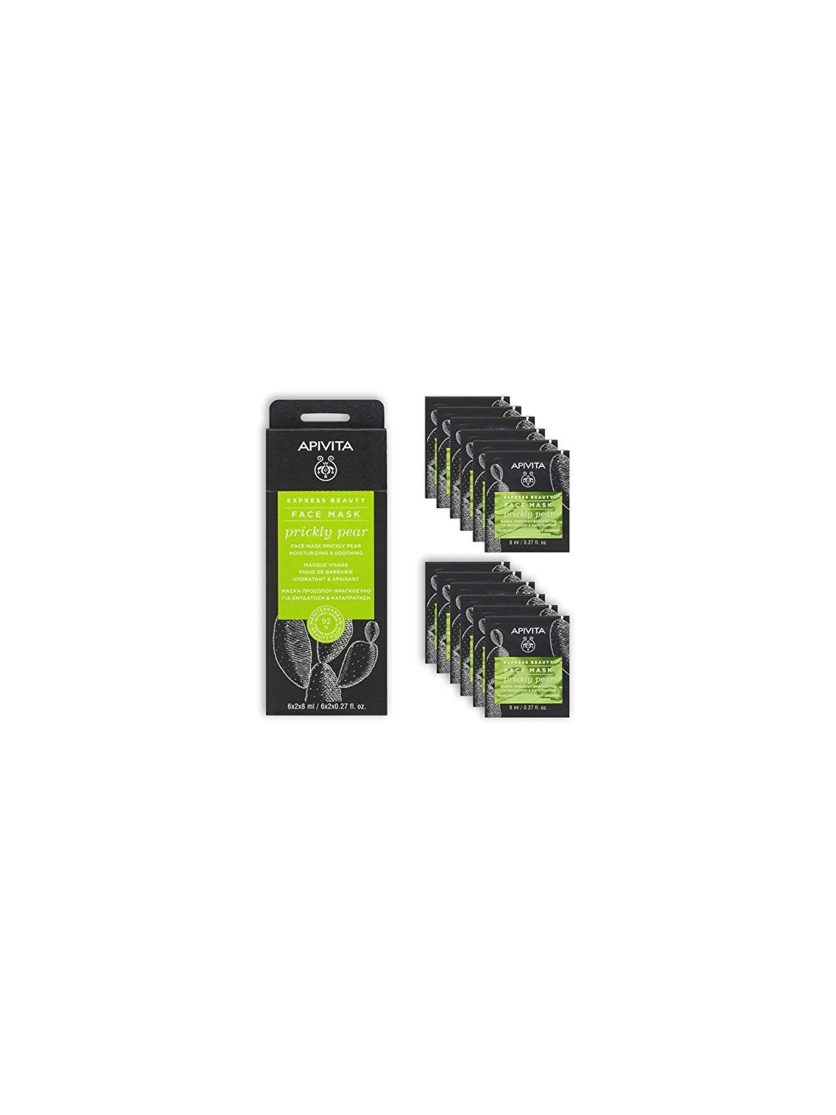 Apivita Express Beauty Face Mask Set 16ml 2x8ml - Prickly Pear