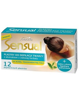 JOANNA Sensuali strisce depilatorie viso con estratto di t verde 12 pz