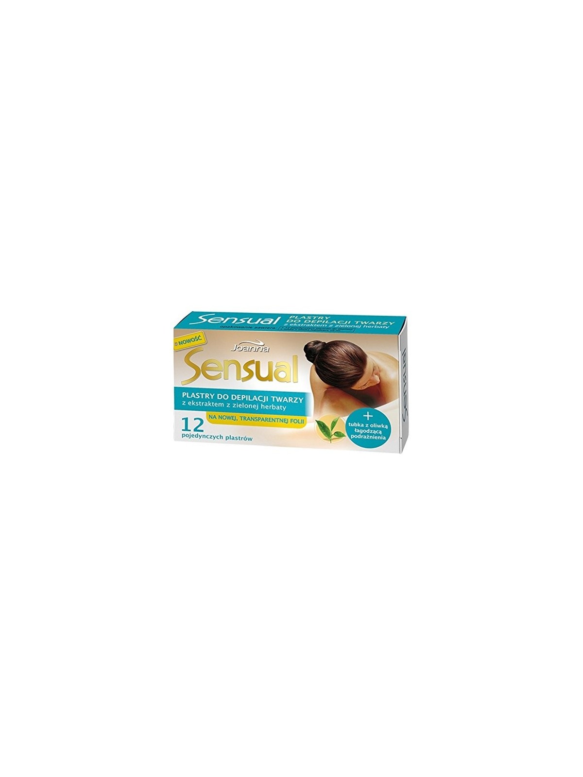 JOANNA Sensuali strisce depilatorie viso con estratto di t verde 12 pz