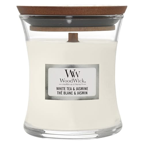 WoodWick Vaso T Bianco e Gelsomino Candela profumata T Bianco e Gelsomino 850g