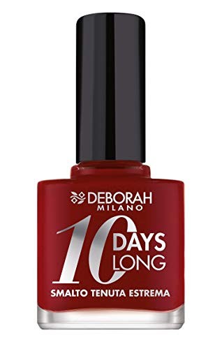 Deborah 10 Days Long QuickDry Nail Polish 161 Dark Red 11ml donna