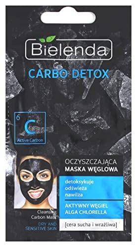 BIELENDA Carbo Detox maschera detergente al carbone per pelli secche e sensibili 8g