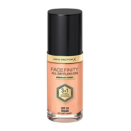 Max Factor FACEFINITY 3IN1 primer concealer and foundation 77soft honey 30ml donna