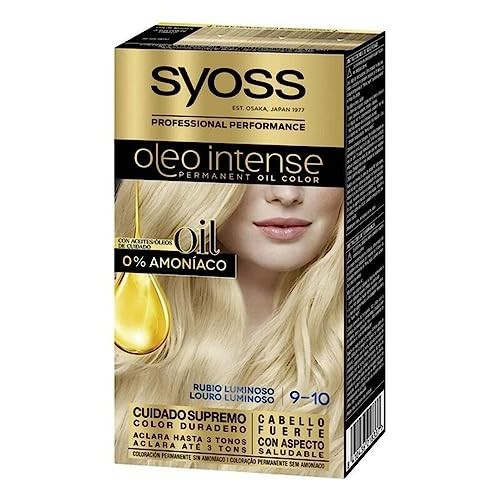 Syoss OLIO INTENSE tinte sin amoniaco 910rubio luminoso 5 pz Donna