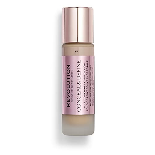 Makeup Revolution Conceal and Define Makeup Top makeup con applicatore da 23 ml F7 Donna