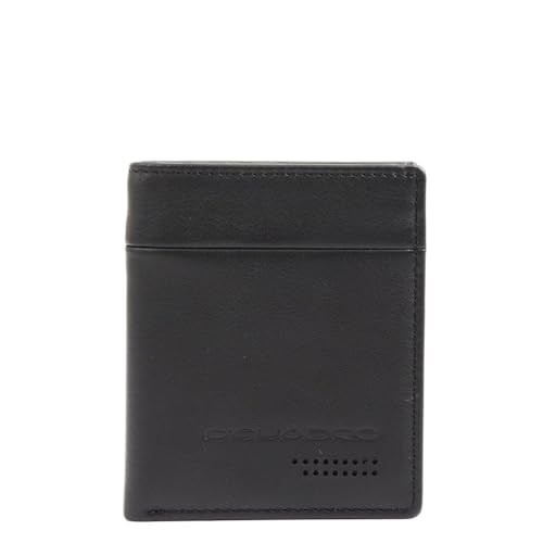 Piquadro Urban Leather Wallet Credit Card Case Black uomo