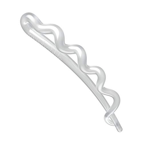 InvisiBobble Waves Hair Clip Crystal Clear 3 pcs donna