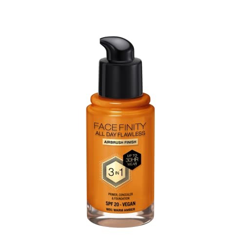 Max Factor FACEFINITY ALL DAY FLAWLESS 3 IN 1 foundation W91warm amber 30ml donna
