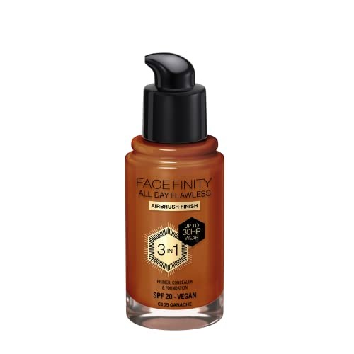 Max Factor FACEFINITY ALL DAY FLAWLESS 3 IN 1 foundation C105ganache 30ml donna