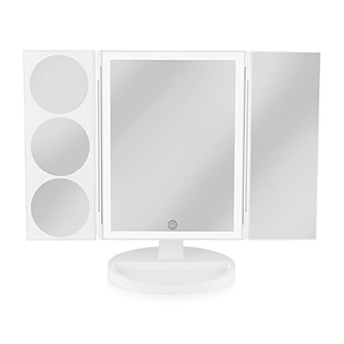 RioBeauty Specchio per il trucco illuminato a LED Specchio per il trucco Donna