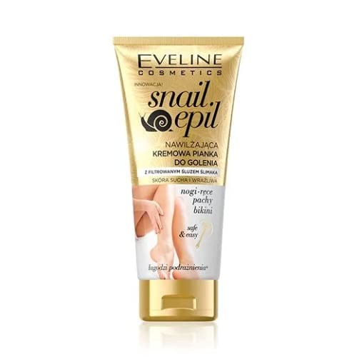 EVELINE Snail Epil schiuma depilatoria cremosa idratante alla bava di lumaca per pelli secche e sensibili 175ml