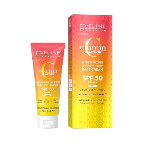 EVELINE Vitamina C 3x Crema viso idratante e protettiva SPF50 30ml