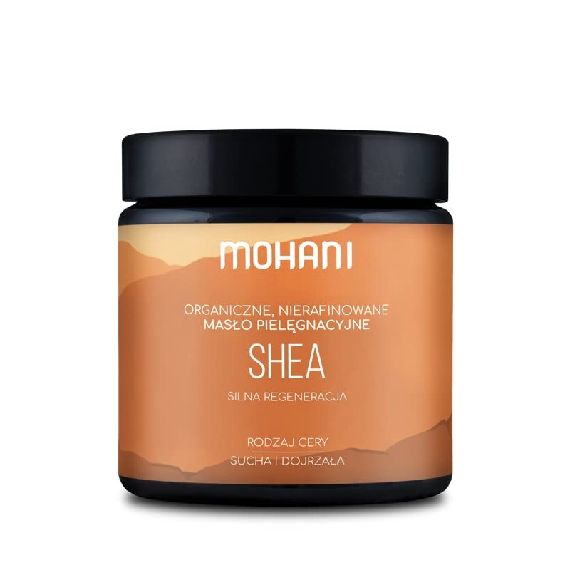 MOHANI Burro di karit biologico non raffinato per pelli secche e mature 100 g