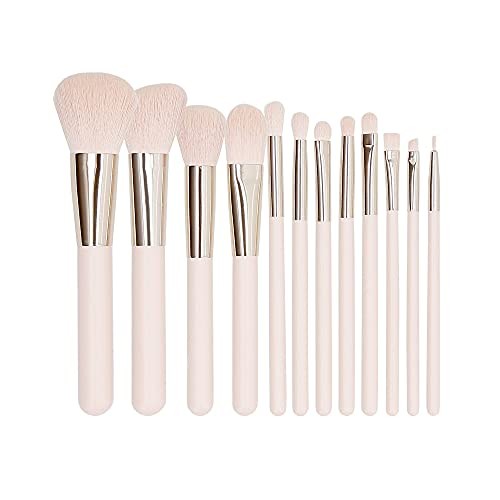 MIMO Set Pennelli Trucco Rosa 12 pz Set di pennelli donna
