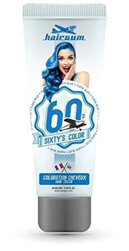 Hairgum SIXTYS COLOR hair color flash blue 60 ml Donna