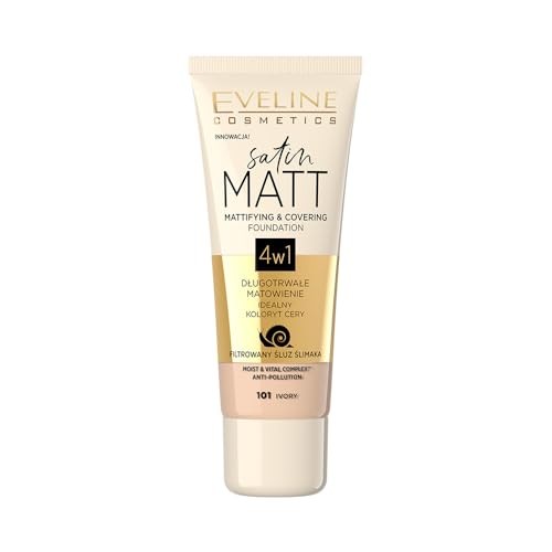 EVELINE Satin Matt Foundation fondotinta viso opacizzante 103 Natural 30ml