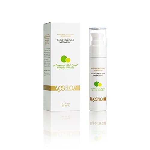 YES FOR LOV Allover Delicious Massage Gel e olio da massaggio 2in1 Ananas e t verde 50ml
