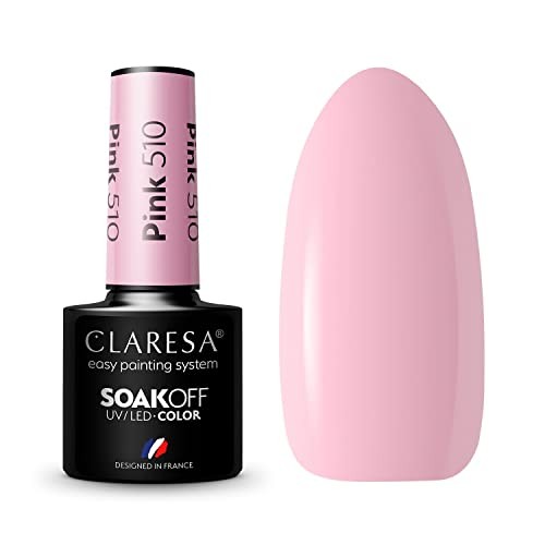 CLARESA Soak Off UVLED Vernice ibrida rosa 510 5g