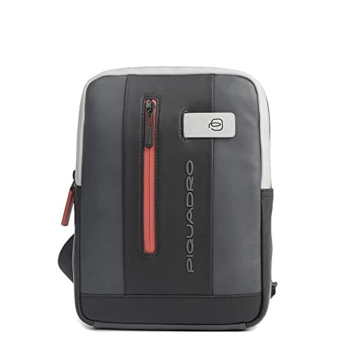 Piquadro Urban Leather iPad Sleeve Crossbody Bag BlackGrey CA1816UB00 21 x 27 x 6 cm uomo