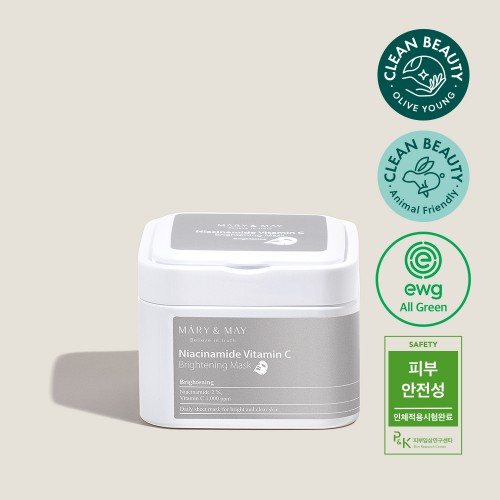 Mary&May (30pcs) Niacinamide Vitamin C Brightening Mask