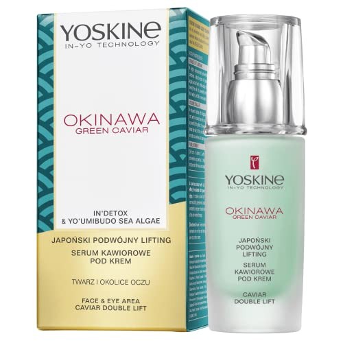 YOSKINE Okinawa Green Caviar Siero sotto crema giapponese al caviale doppio lifting per viso e contorno occhi 30ml