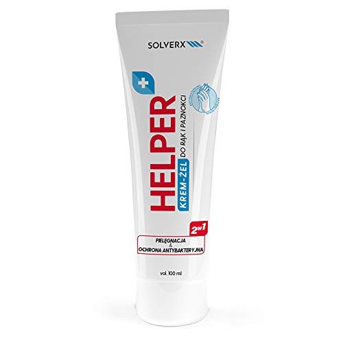 SOLVERX Helper cremagel per mani e unghie Cura e protezione antibatterica 100ml