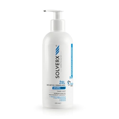 SOLVERX Atopic Skin gel lava occhi e viso per pelle atopica 200ml
