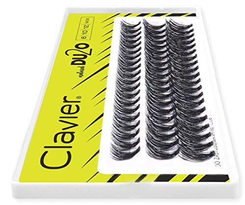 CLAVIER DU2O Ciuffi di ciglia MIX Doppio Volume 8mm 10mm 12mm