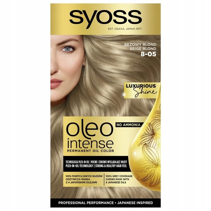 Syoss Oleo Intense Permanent Oil Color Barva na vlasy 50 ml donna 805 Beige Blond