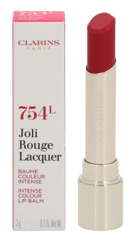 Clarins Joli Rouge Lacquer Lip Stick Rossetto con Gloss 3 g 754L rosso intenso Donna