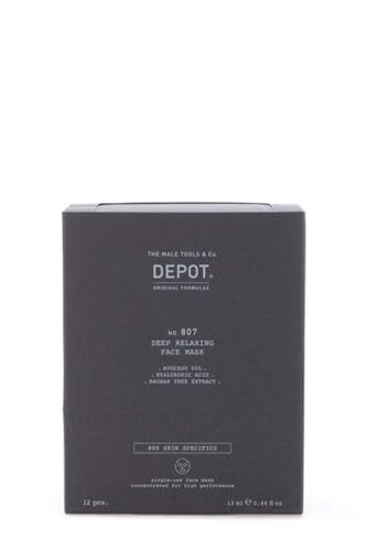 Depot 800 Skin Specifics No 807 Hyaluronic Acid SoothingHydrating Nourishing Sheet Mask For Face Day 12 pcs 13ml donna