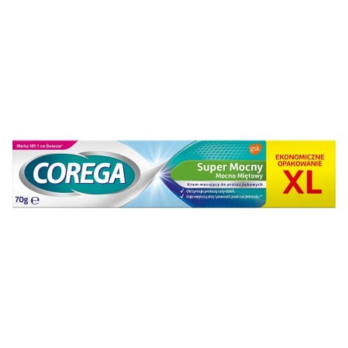COREGA Crema fissante super forte per dentiere Mocno Mint 70g