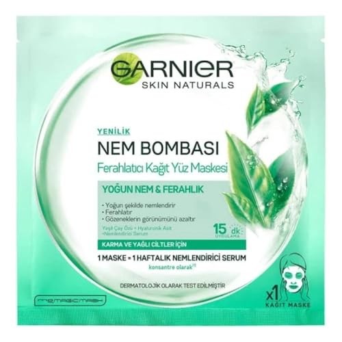GARNIER Skin Active Ultra Hydrating Rebalancing Tissue Mask maschera idratante in tessuto con estratto di t verde