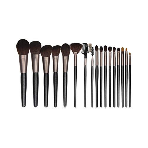 MIMO Set Pennelli Trucco Nero 18 pz Set di pennelli donna