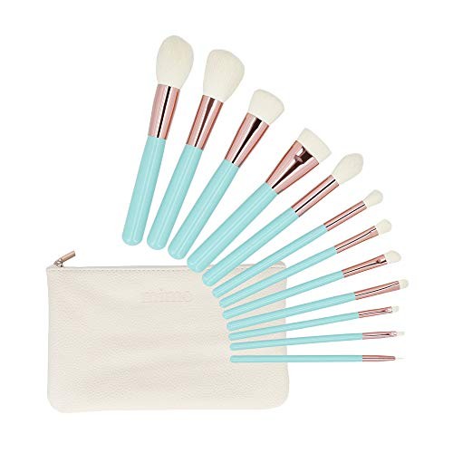 MIMO Set Pennelli Trucco Turchese 12 pz Set di pennelli donna 0ml