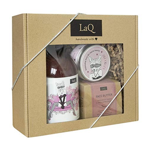 LAQ SET Kocica gel doccia 500ml mousse detergente viso 100ml burro viso 50ml