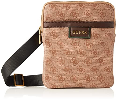 Guess Vezzola Synthetic Leather Crossbody Bag Brown 19 x 24 x 2cm uomo