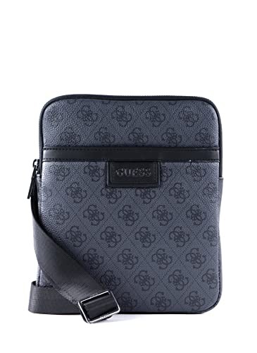 Guess Vezzola Synthetic Leather Crossbody Bag Black 19 x 24 x 2cm uomo