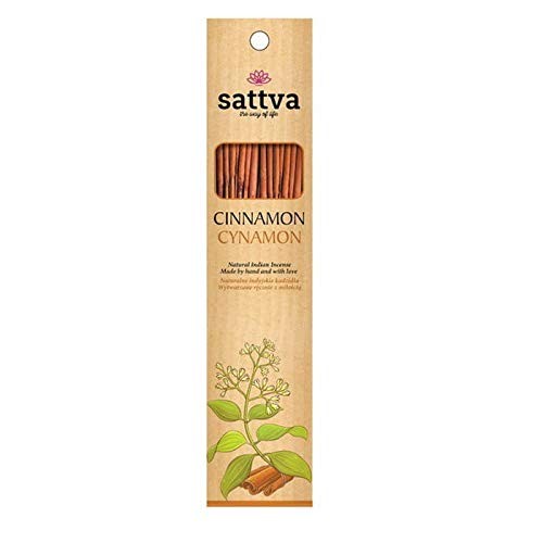 SATTVA Incenso Indiano Naturale Incenso naturale Indiano alla Cannella 15 pz
