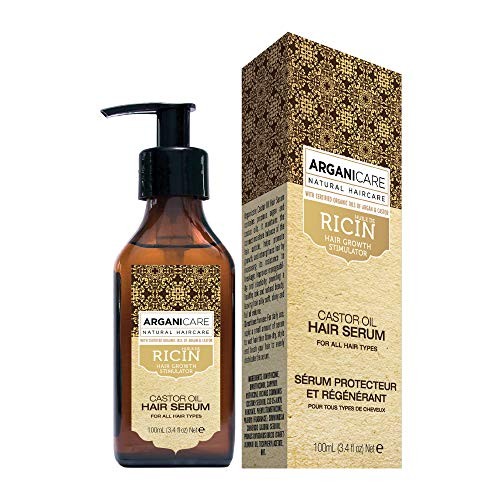 ARGANICARE Castor Oil Hair Siero per la crescita e la densit dei capelli con olio di ricino 100ml