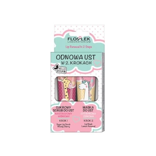 FLOSLEK SET Vege Lip Care rinnovamento labbra in 2 passaggi 2x14g