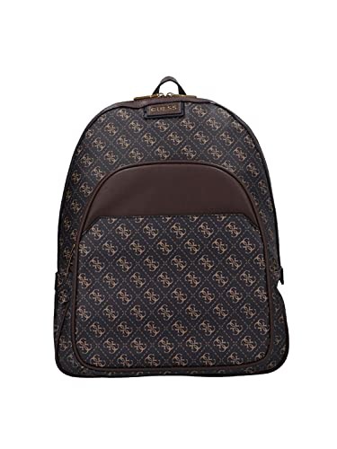 Guess Vezzola Leather Backpack Brown Laptop Compartiment hmvezl p1105 38 x 33 x 10 cm donna