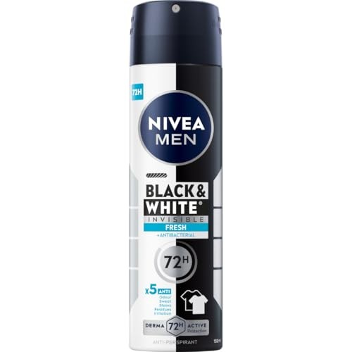 NIVEA Men BlackWhite Invisible Fresh spray antitraspirante 150ml