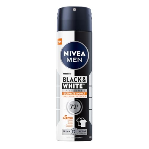 NIVEA Men Black White Invisible Ultimate Impact spray antitraspirante 150ml