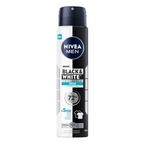 NIVEA Men Black White Invisible Fresh antitraspirante spray 48h 250ml