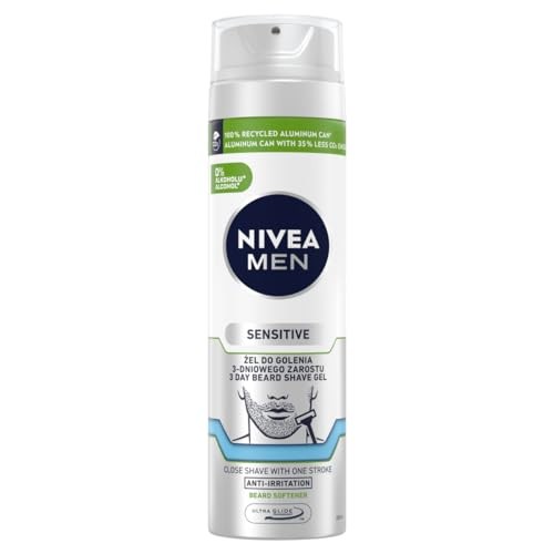 NIVEA Men Sensitive gel da barba per barba di 3 giorni 200ml